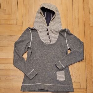 Kuhl Gray Cowl Neck Sweatshirt with Soft Wool Blend